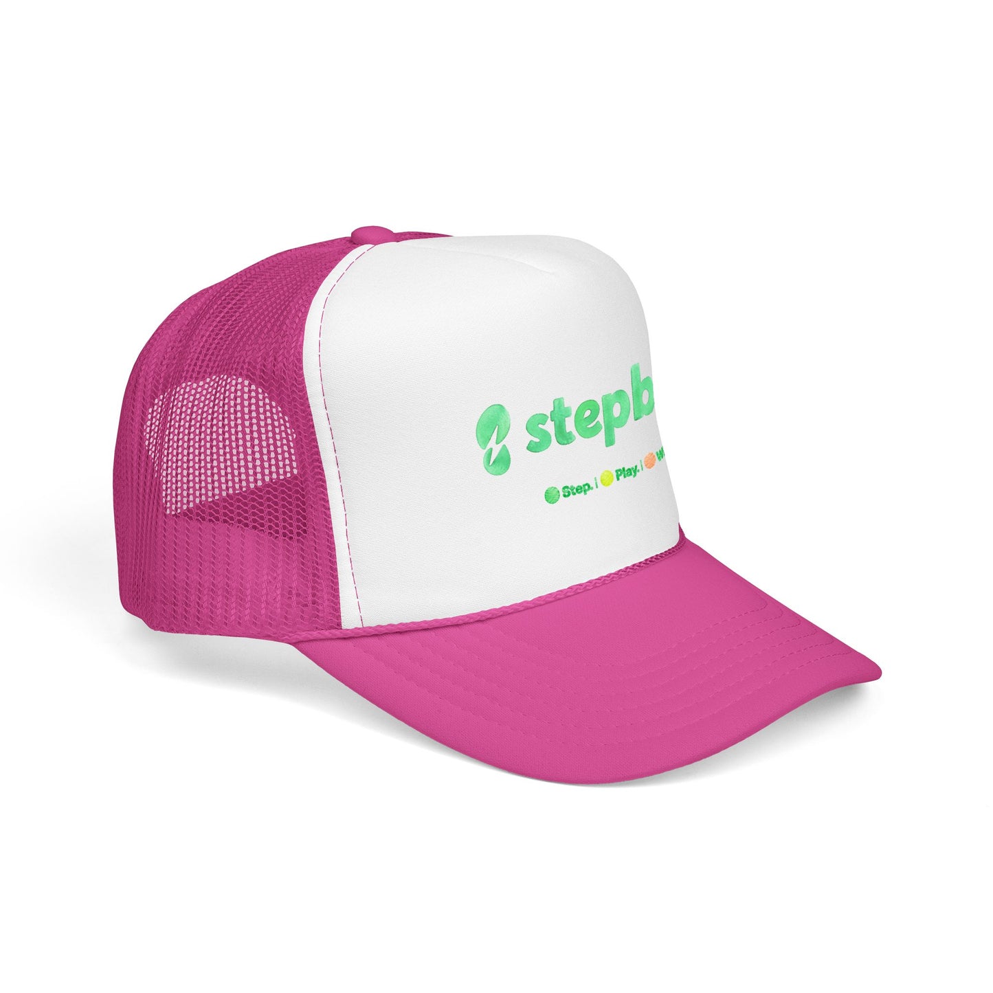 StepBet Logo Trucker Hat — Foam Mesh Fitness Cap