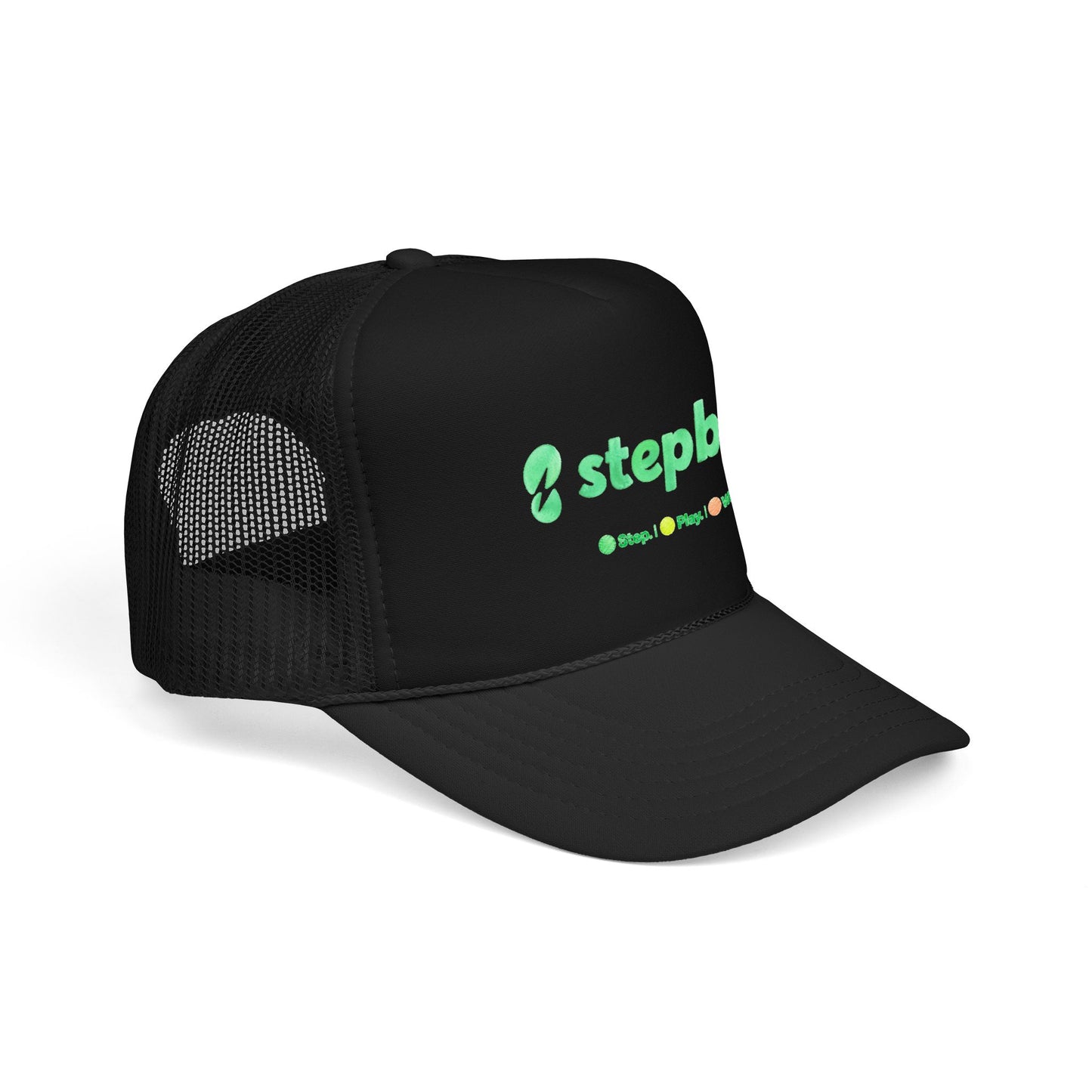 StepBet Logo Trucker Hat — Foam Mesh Fitness Cap