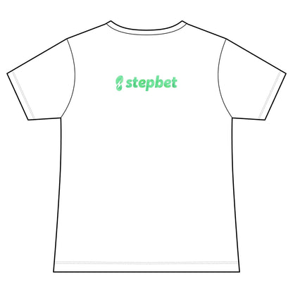 StepBet Logo V-Neck Tee — Women's Fitness Motivational Running Shirt
