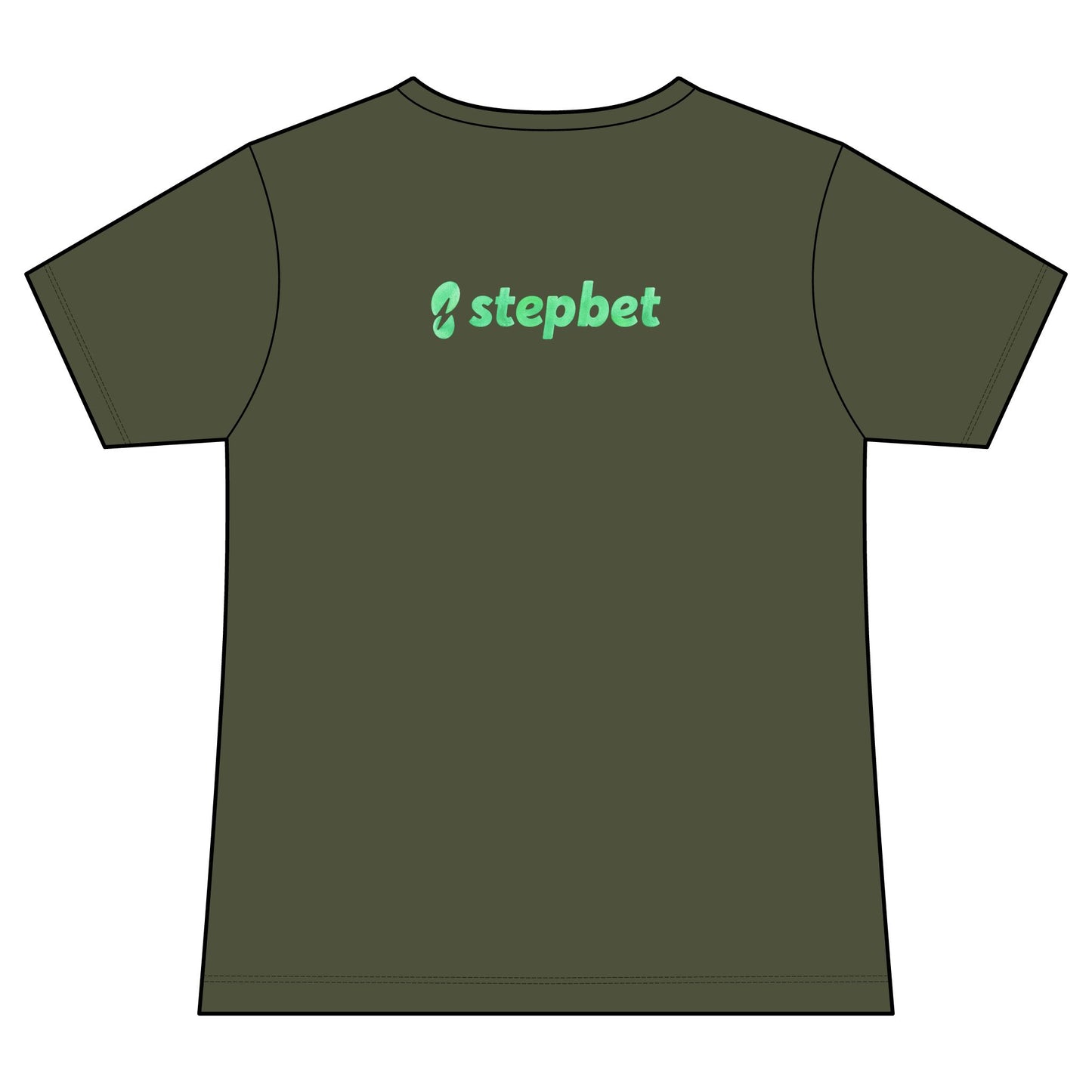StepBet Logo V-Neck Tee — Women's Fitness Motivational Running Shirt
