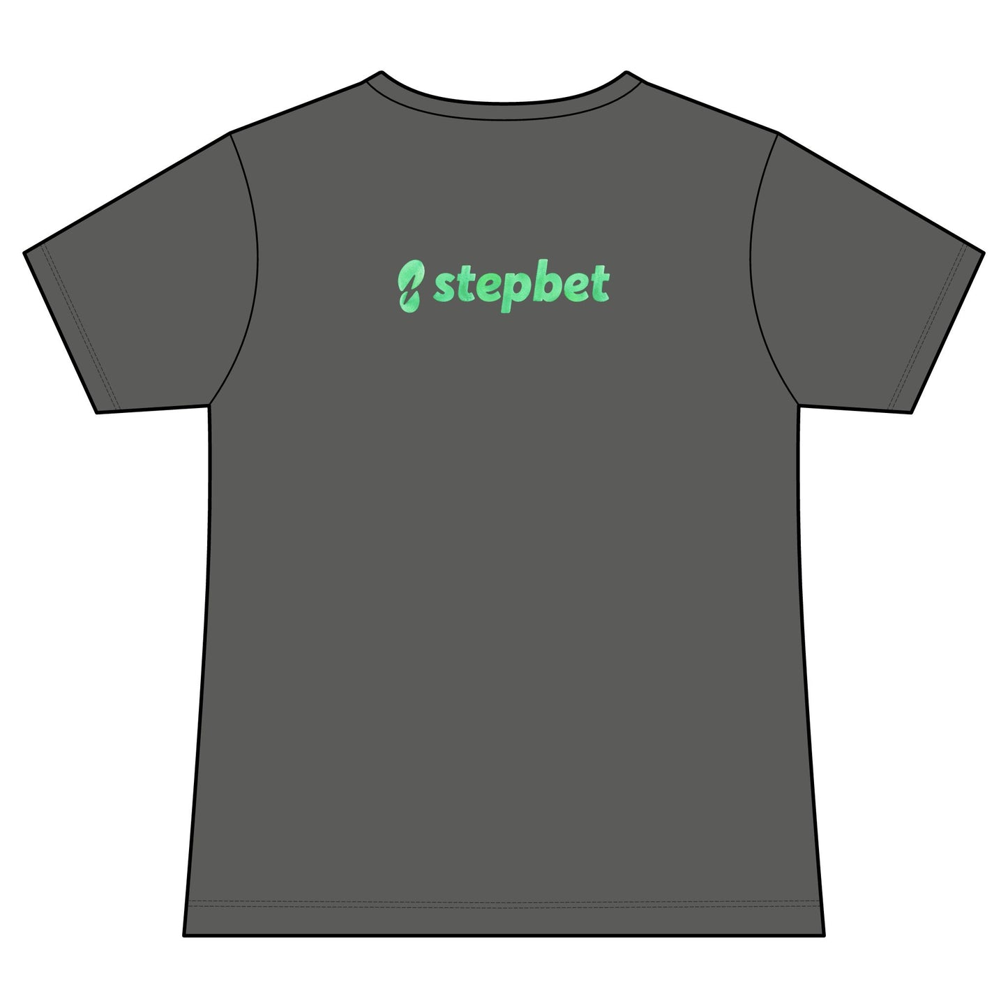 StepBet Logo V-Neck Tee — Women's Fitness Motivational Running Shirt