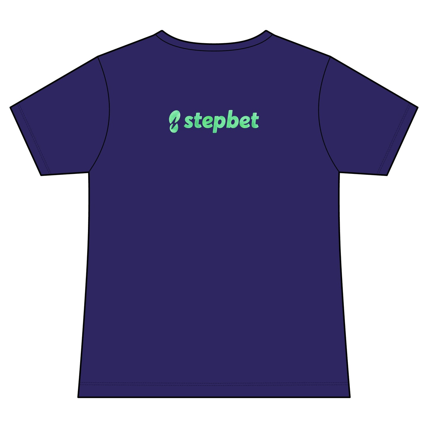 StepBet Logo V-Neck Tee — Women's Fitness Motivational Running Shirt
