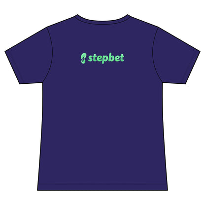 StepBet Logo V-Neck Tee — Women's Fitness Motivational Running Shirt