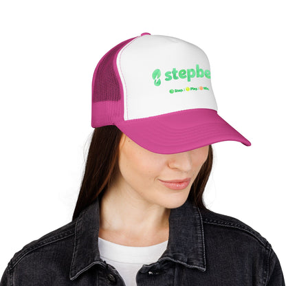 StepBet Logo Trucker Hat — Foam Mesh Fitness Cap