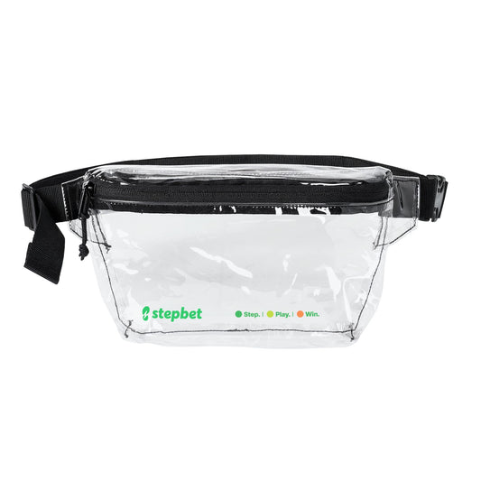 Clear StepBet Fanny Pack — Transparent & Black Festival Waist Bag