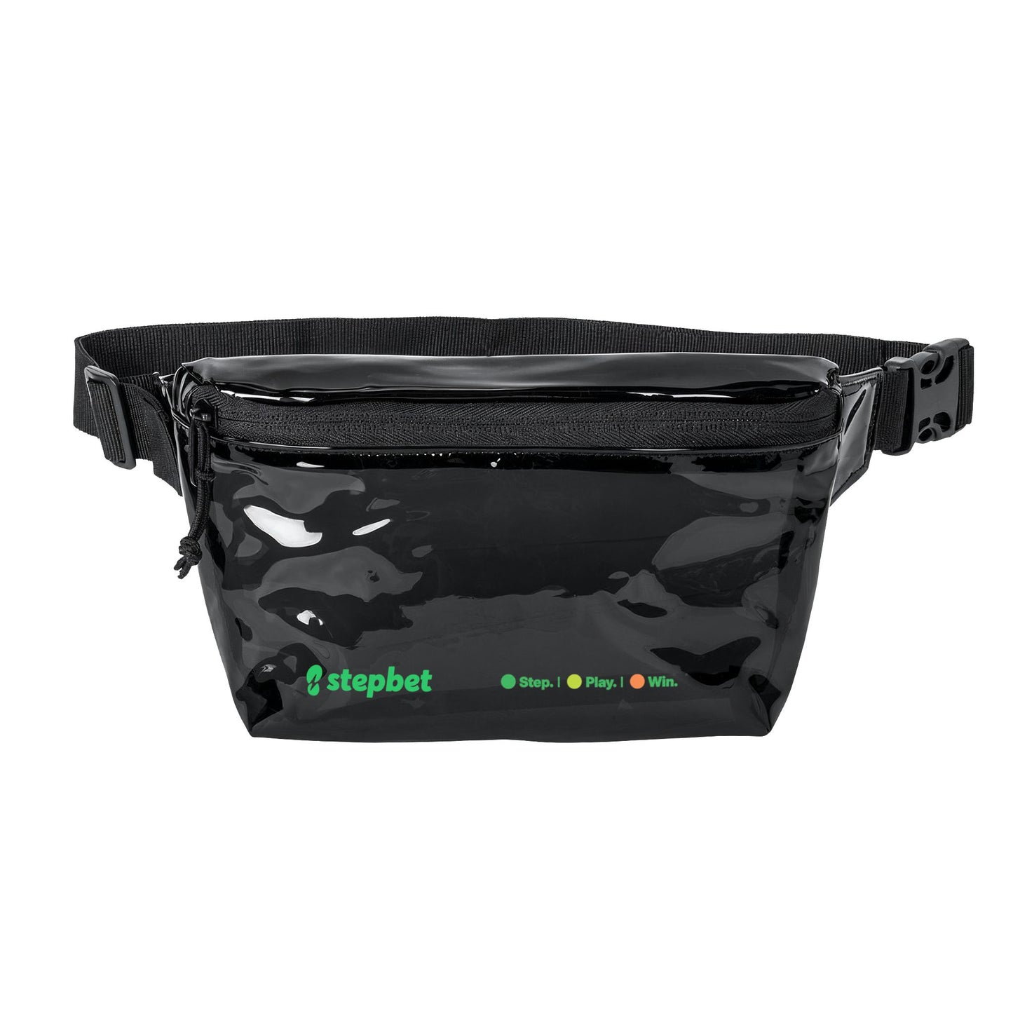 Clear StepBet Fanny Pack — Transparent & Black Festival Waist Bag