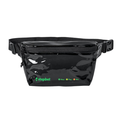 Clear StepBet Fanny Pack — Transparent & Black Festival Waist Bag
