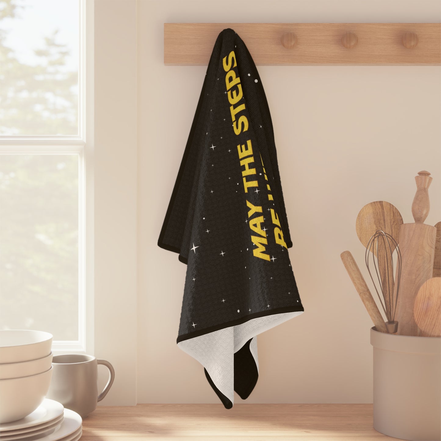 May The Steps Be With You Microfiber Tea Towel