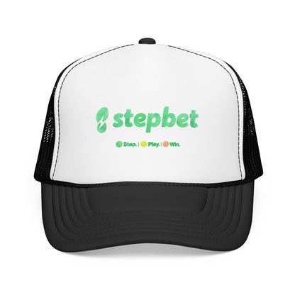 StepBet Logo Trucker Hat — Foam Mesh Fitness Cap