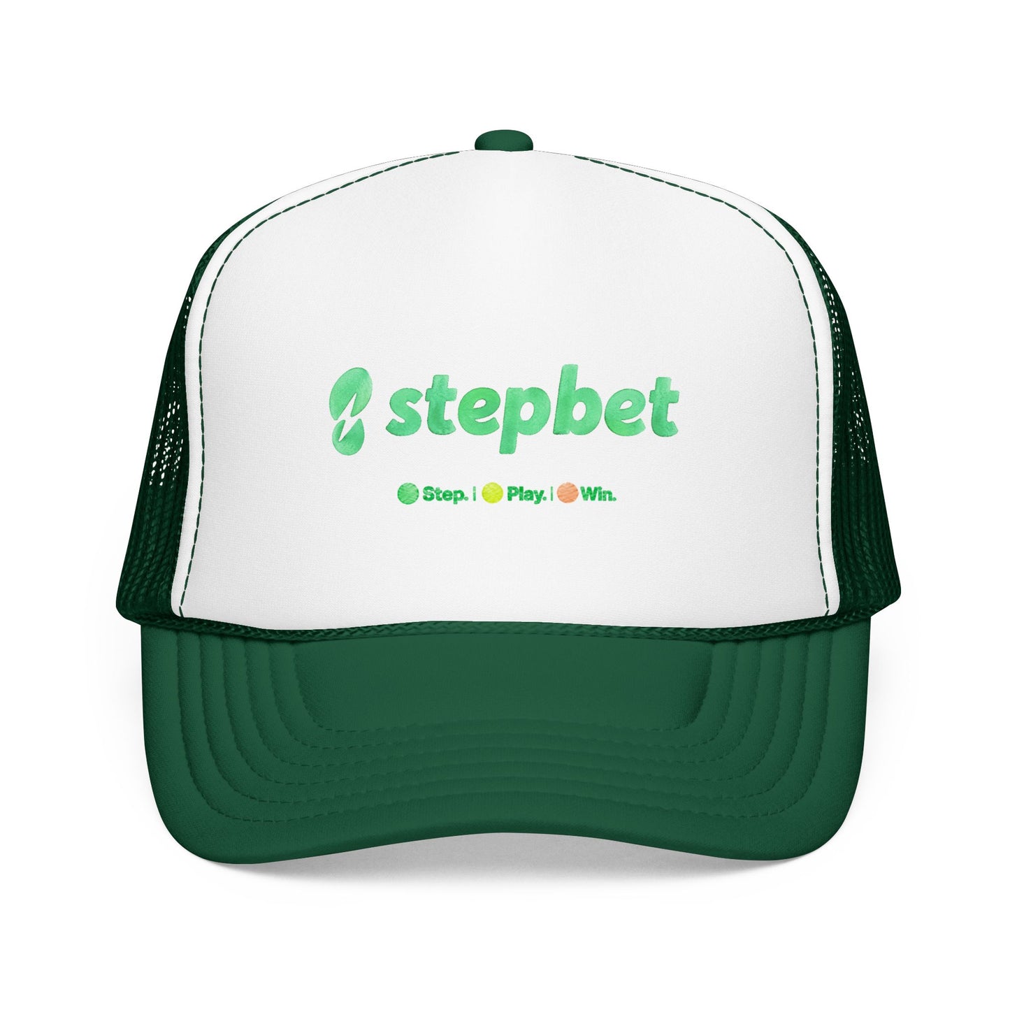 StepBet Logo Trucker Hat — Foam Mesh Fitness Cap