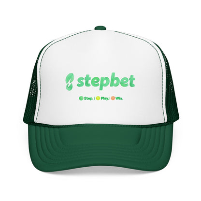 StepBet Logo Trucker Hat — Foam Mesh Fitness Cap