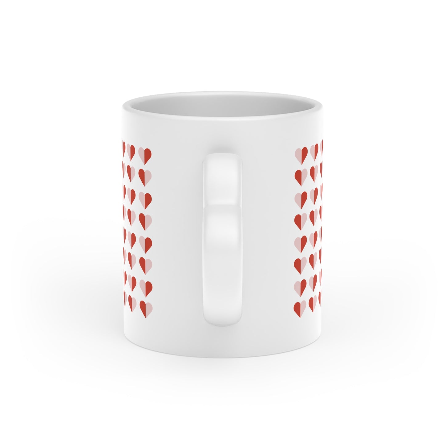 Heart Pattern Mug — 'stepbet' Logo Coffee Cup, Romantic Valentine Gift