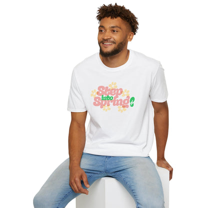 Step Into Spring T-Shirt — Retro Floral Springtime Tee