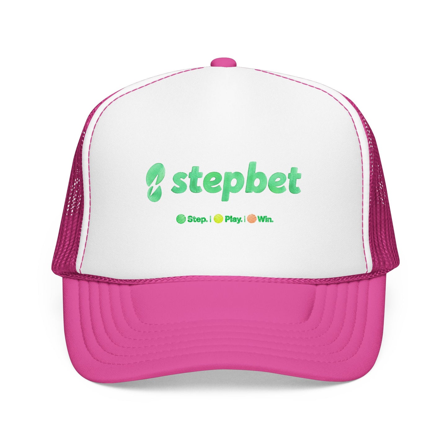 StepBet Logo Trucker Hat — Foam Mesh Fitness Cap