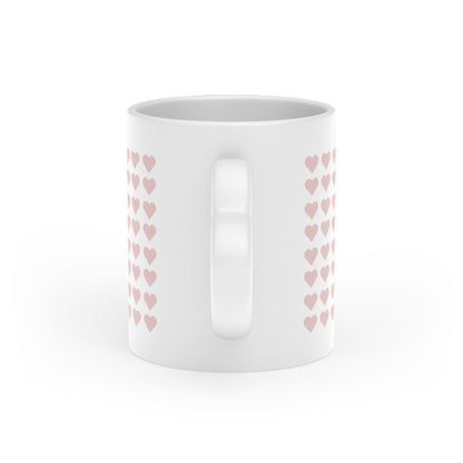 Heart Pattern Mug — 'stepbet' Logo Valentine's Coffee Cup