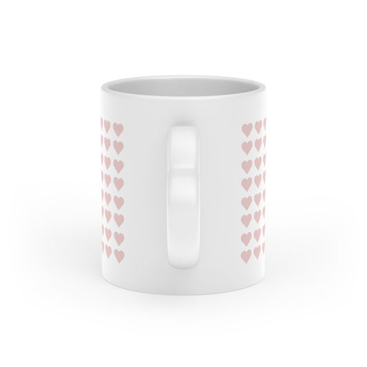 Heart Pattern Mug — 'stepbet' Logo Valentine's Coffee Cup