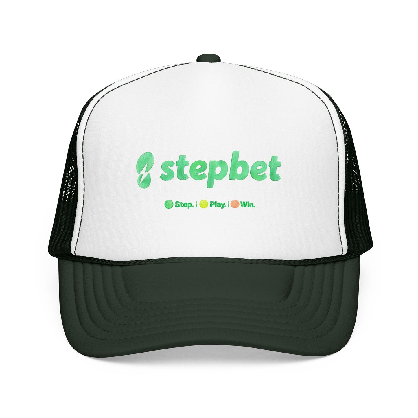 StepBet Logo Trucker Hat — Foam Mesh Fitness Cap