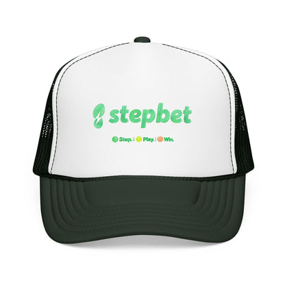 StepBet Logo Trucker Hat — Foam Mesh Fitness Cap