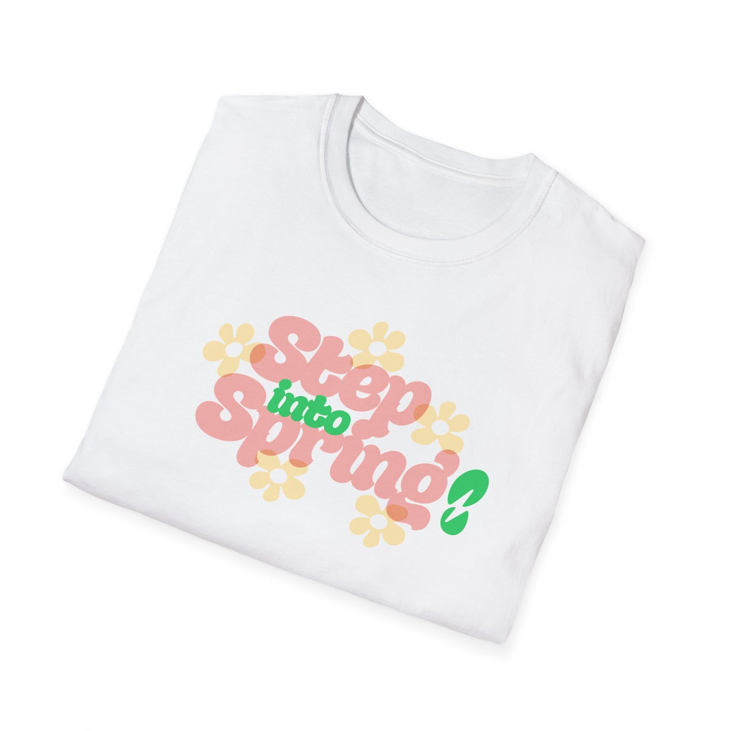 Step Into Spring T-Shirt — Retro Floral Springtime Tee