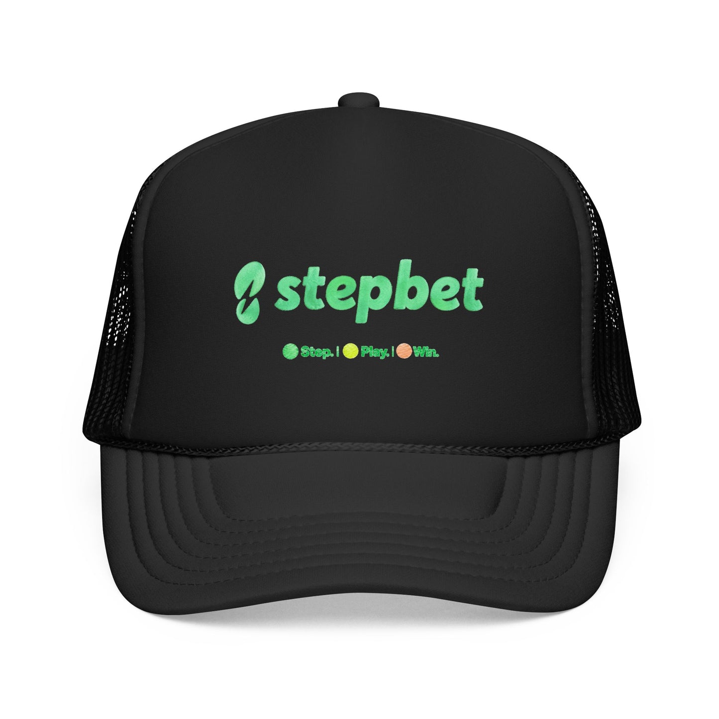 StepBet Logo Trucker Hat — Foam Mesh Fitness Cap