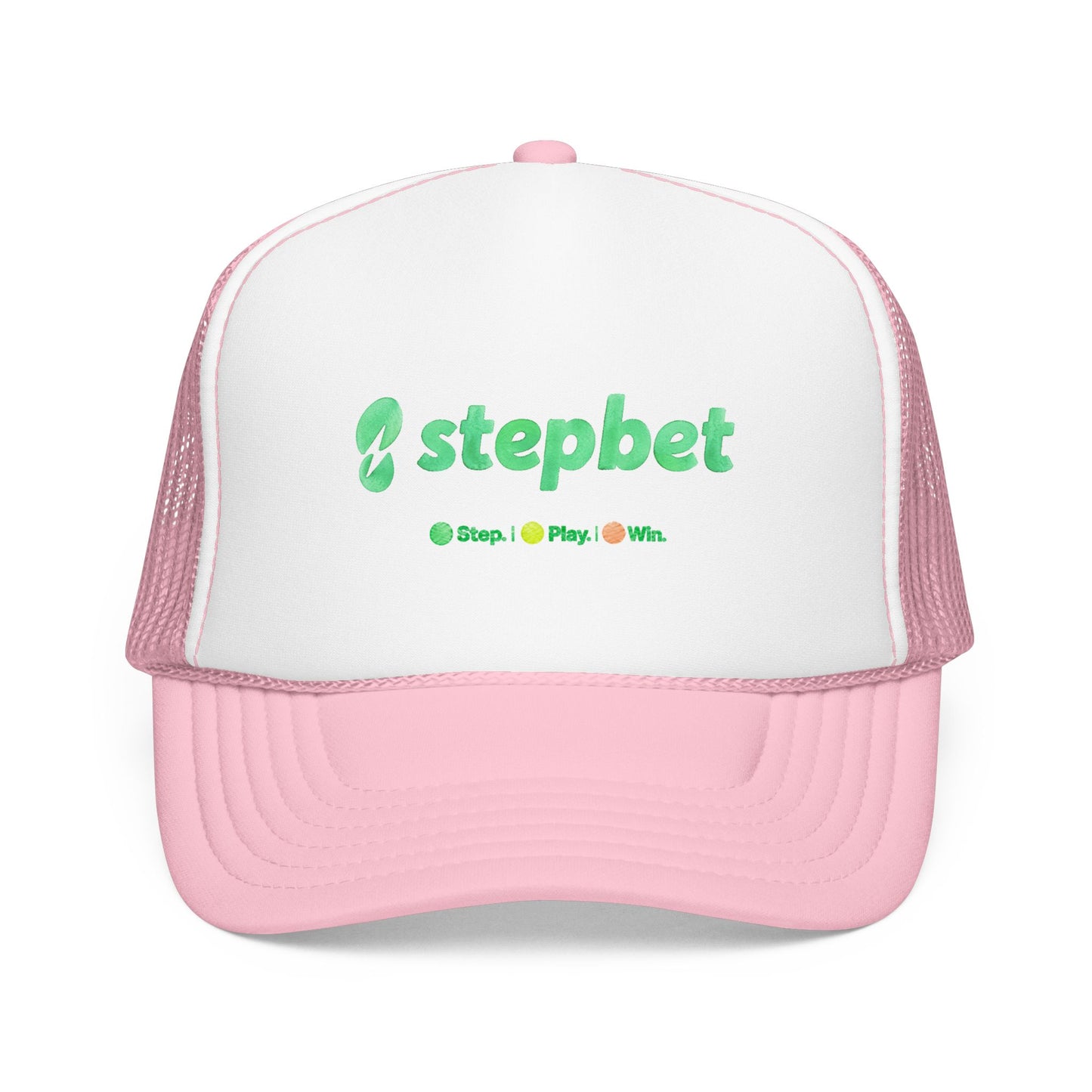 StepBet Logo Trucker Hat — Foam Mesh Fitness Cap