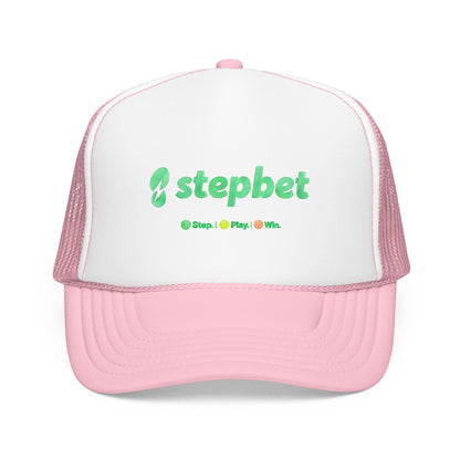 StepBet Logo Trucker Hat — Foam Mesh Fitness Cap