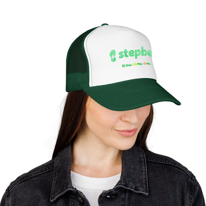 StepBet Logo Trucker Hat — Foam Mesh Fitness Cap