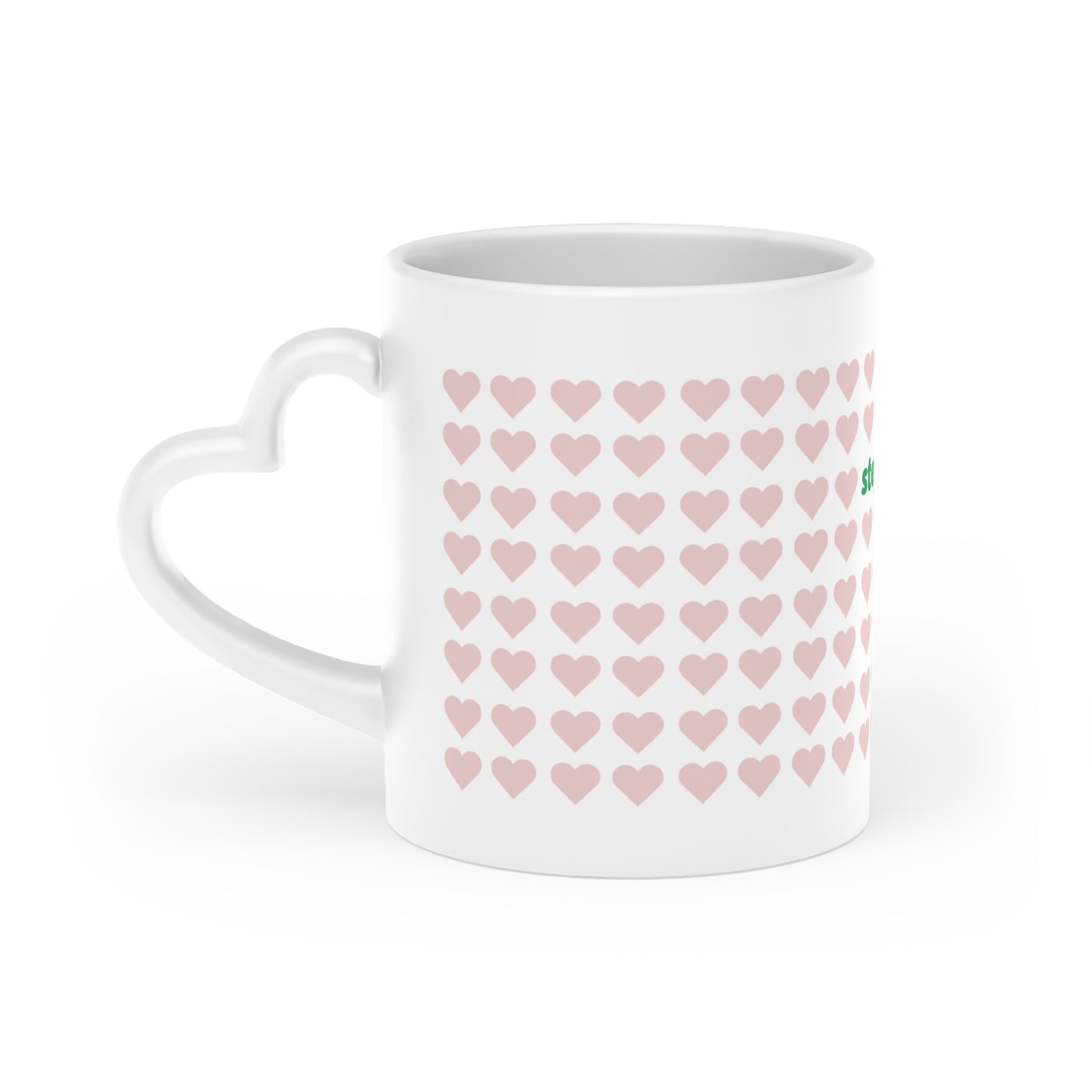 Heart Pattern Mug — 'stepbet' Logo Valentine's Coffee Cup