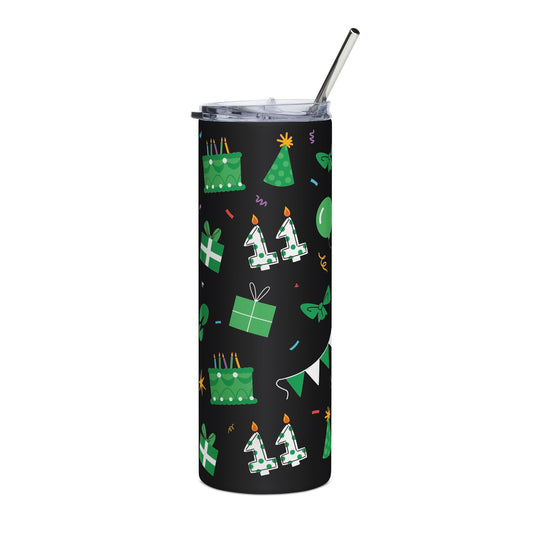 20oz Party Hat Stainless Steel Tumbler — Green Celebration Travel Cup