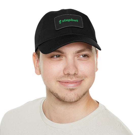 Dad Hat with Leather Patch - Stepbet