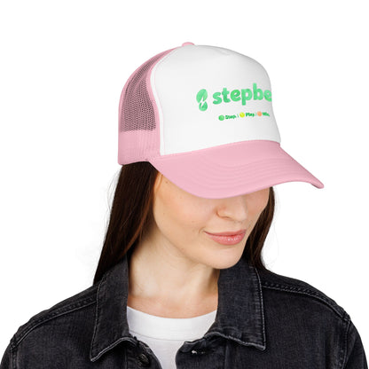 StepBet Logo Trucker Hat — Foam Mesh Fitness Cap