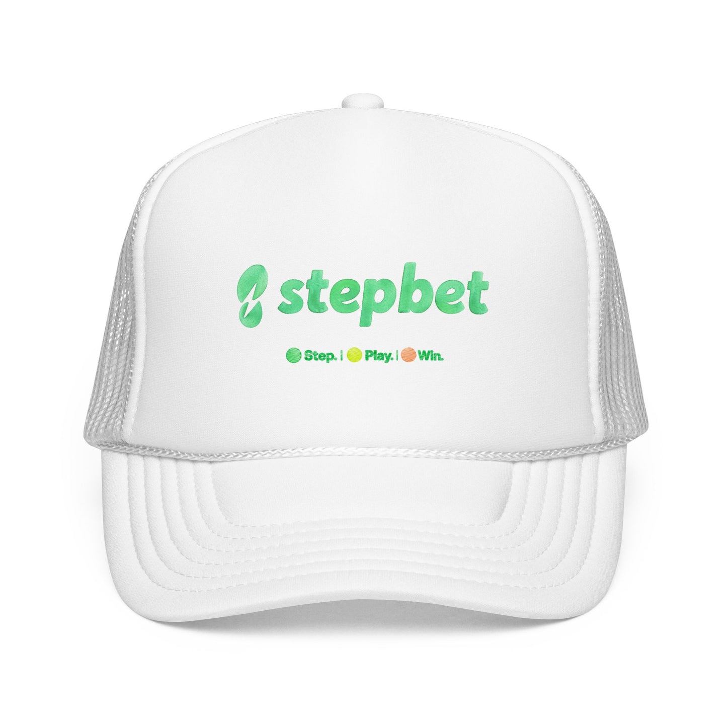StepBet Logo Trucker Hat — Foam Mesh Fitness Cap