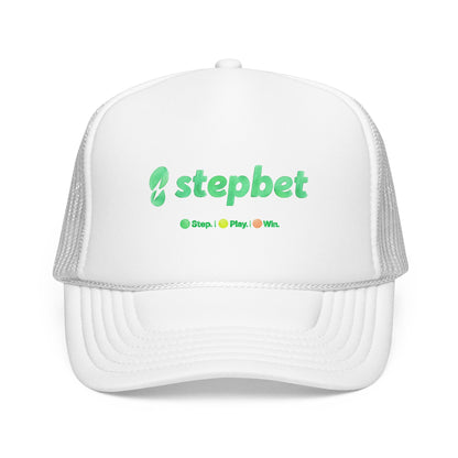 StepBet Logo Trucker Hat — Foam Mesh Fitness Cap