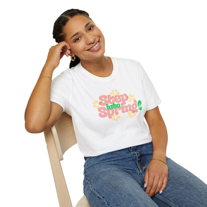 Step Into Spring T-Shirt — Retro Floral Springtime Tee