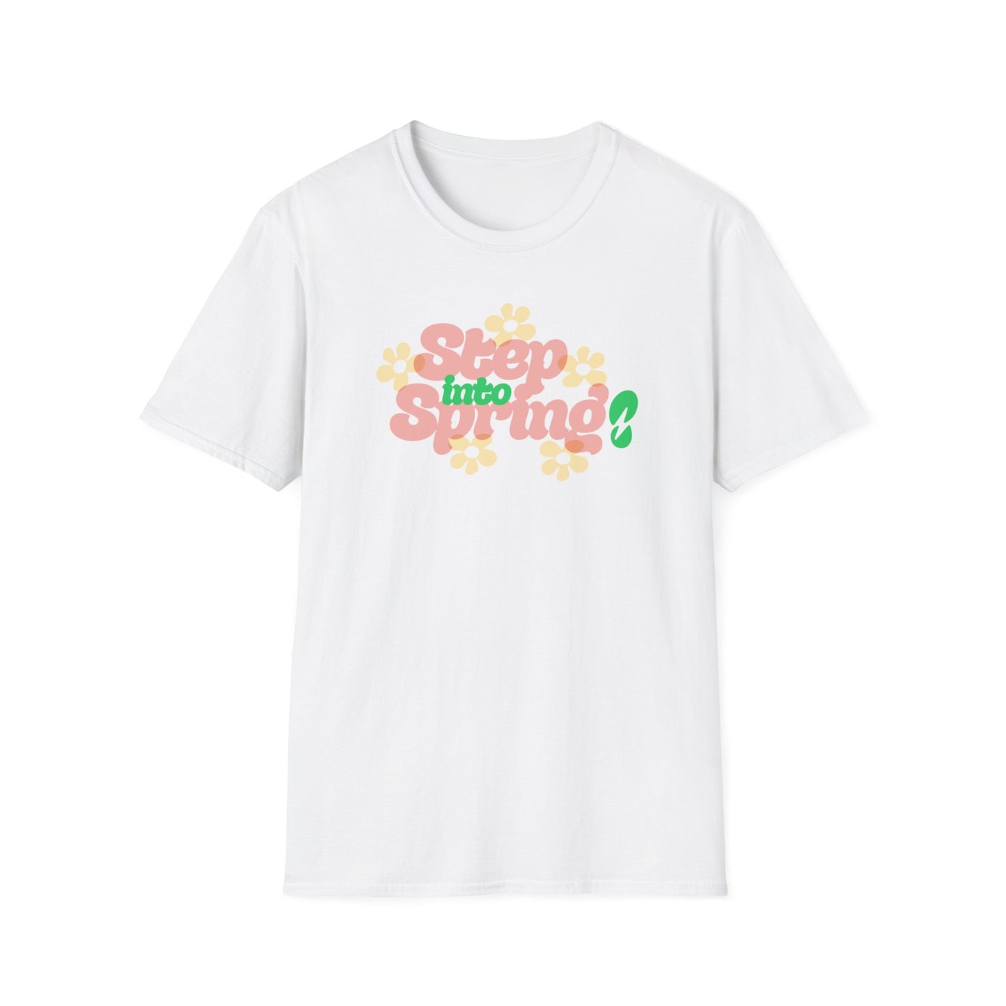Step Into Spring T-Shirt — Retro Floral Springtime Tee