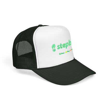 StepBet Logo Trucker Hat — Foam Mesh Fitness Cap