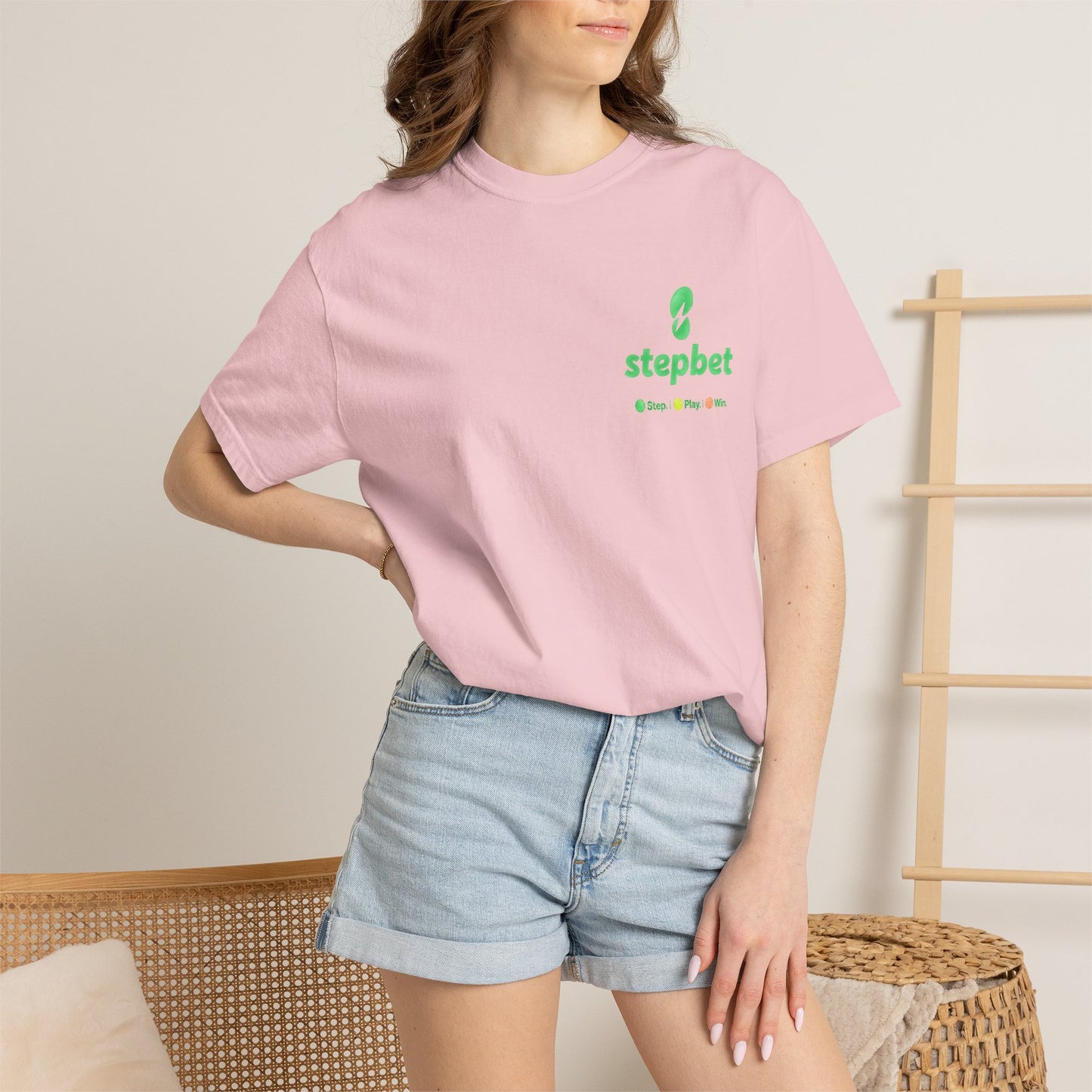 Stepbet T-Shirt — Watercolor Spring Logo Tee