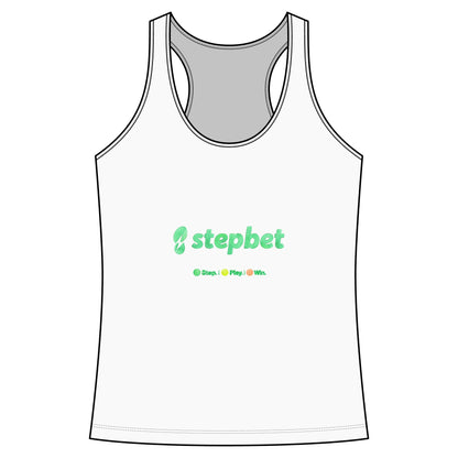 Stepbet Logo Racerback Tank Top — Women's Fitness Motivational Tank