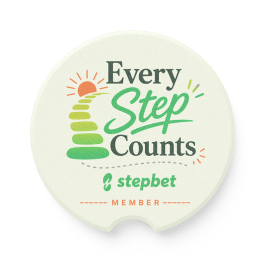 Car Coaster - "Every Step Counts" Soapstone Drink Coaster (Stepbet Member)