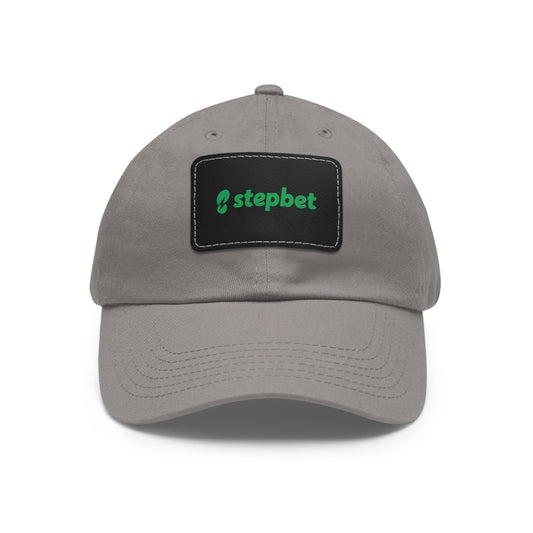 Dad Hat with Leather Patch - Stepbet