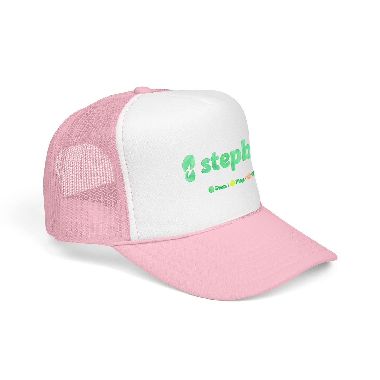 StepBet Logo Trucker Hat — Foam Mesh Fitness Cap