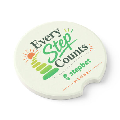 Car Coaster - "Every Step Counts" Soapstone Drink Coaster (Stepbet Member)