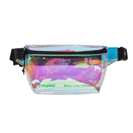 Clear StepBet Fanny Pack — Transparent & Black Festival Waist Bag