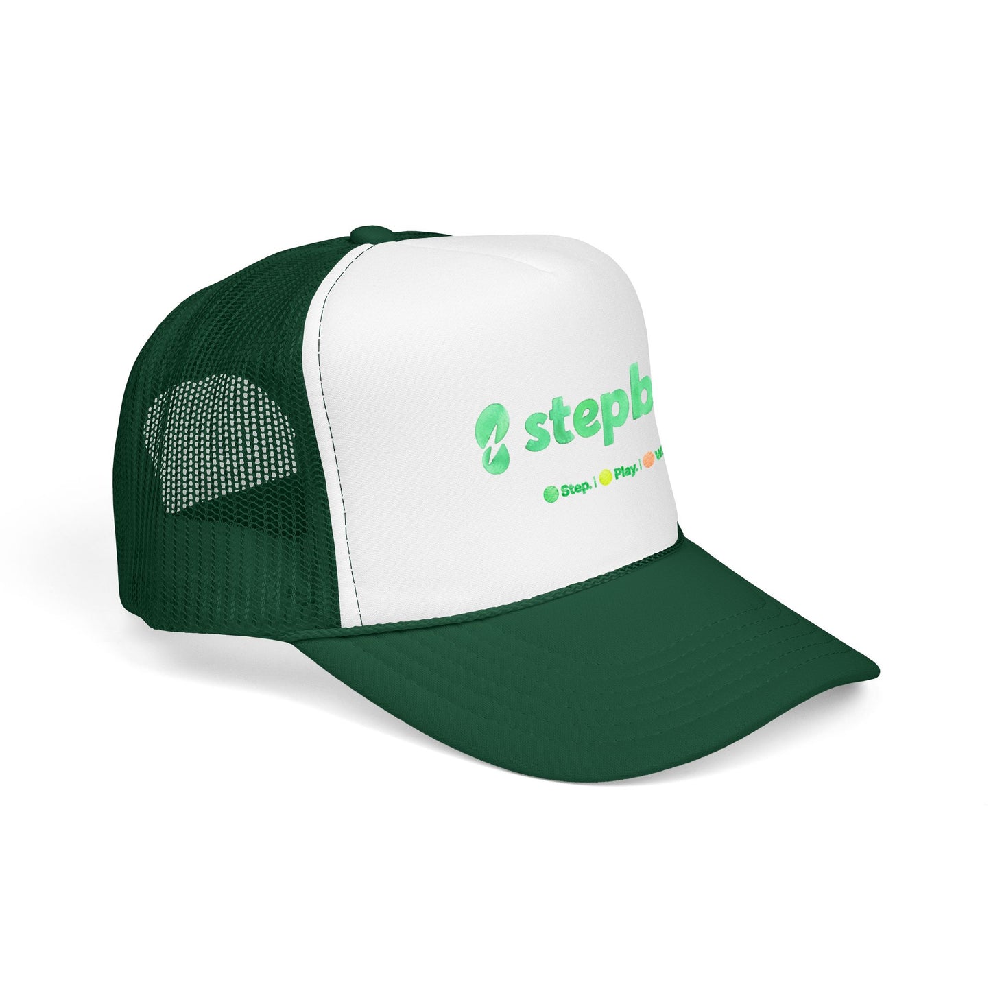StepBet Logo Trucker Hat — Foam Mesh Fitness Cap