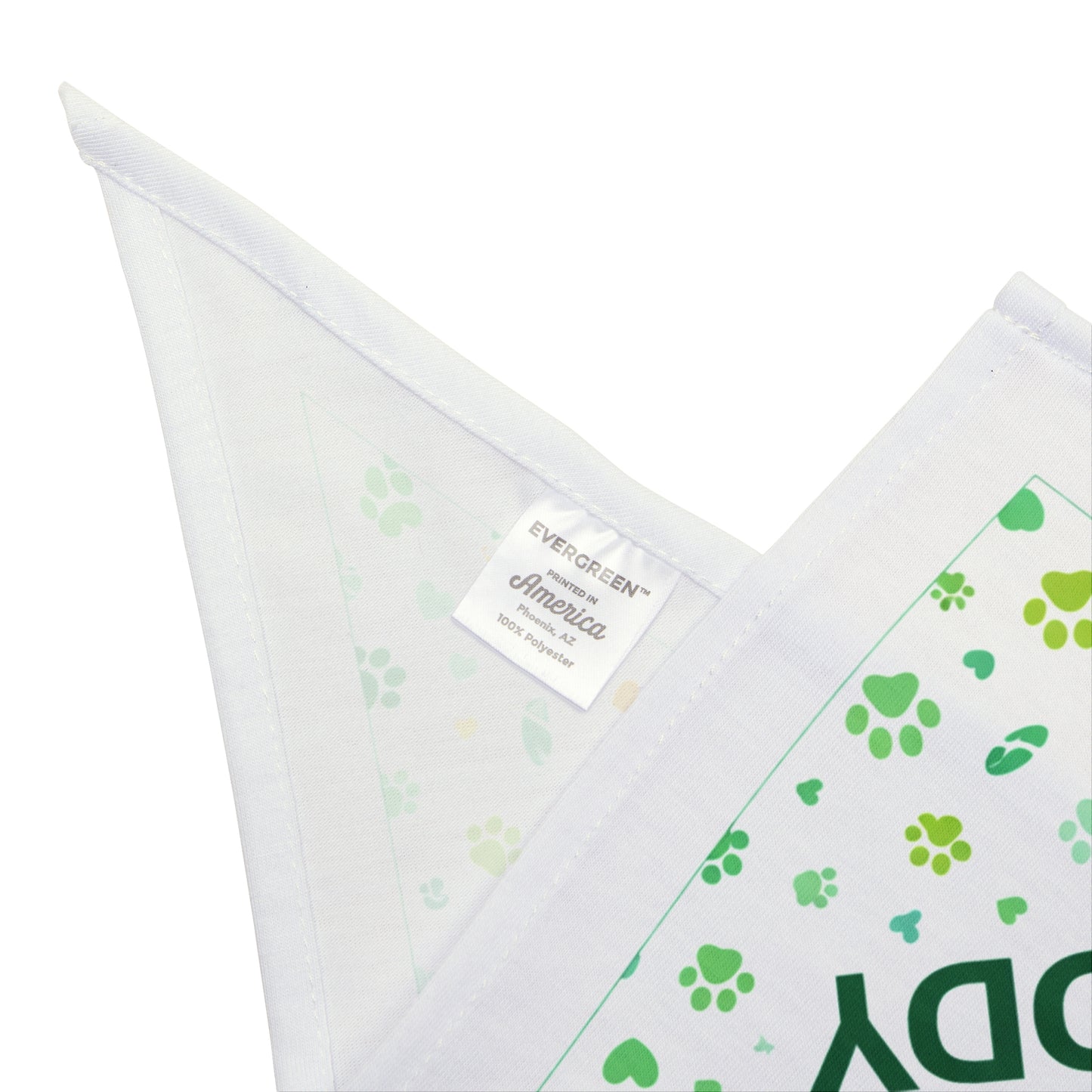 Pet Bandana — “StepBet Walking Buddy” Dog Bandana (Paw Print, Reflective Green)