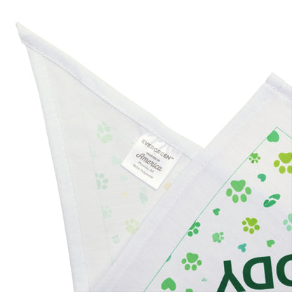 Pet Bandana — “StepBet Walking Buddy” Dog Bandana (Paw Print, Reflective Green)