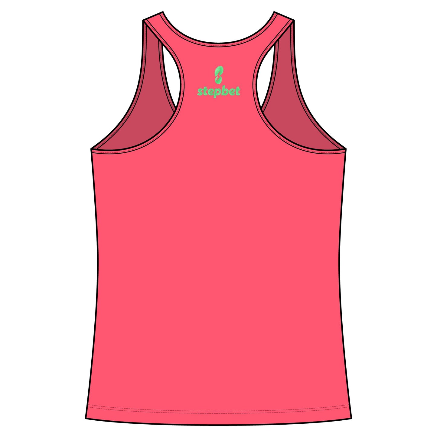 Stepbet Logo Racerback Tank Top — Women's Fitness Motivational Tank