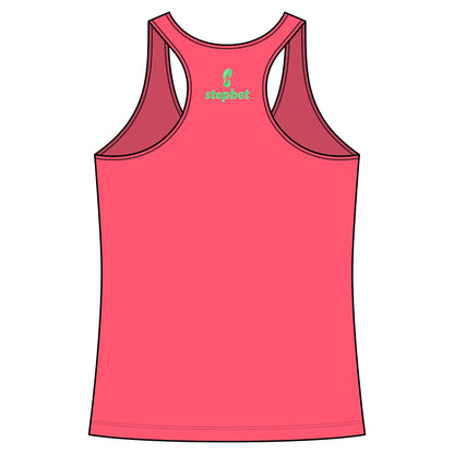 Stepbet Logo Racerback Tank Top — Women's Fitness Motivational Tank