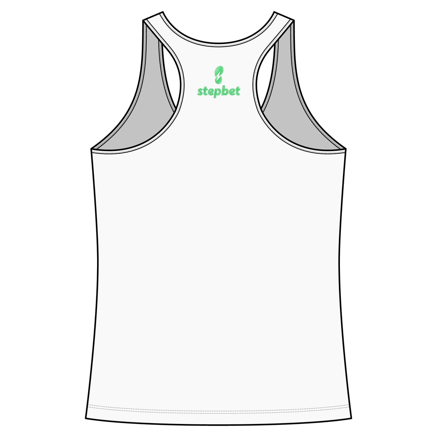 Stepbet Logo Racerback Tank Top — Women's Fitness Motivational Tank