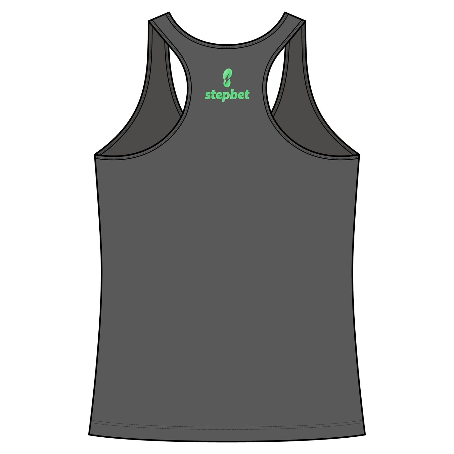 Stepbet Logo Racerback Tank Top — Women's Fitness Motivational Tank